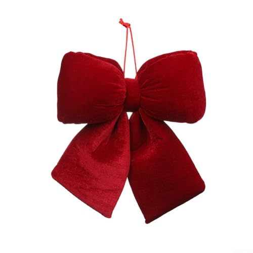 Weihnachts-Samtschleife, große rote Weihnachtsbandschleifen, Weihnachtsbaumschmuck, Weihnachtskränze Bowknot Ornamente, für Weihnachtsbaum, Kamin, Zuhause, Haustür (M) von NbgrvB