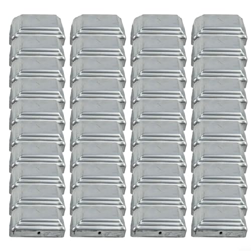 Wetterfeste Zaunpfostenabdeckungen für 10,2 x 10,2 cm langanhaltender Schutz mit attraktivem Silber-Finish, 20 oder 40 Stück (40 Stück) von NbgrvB