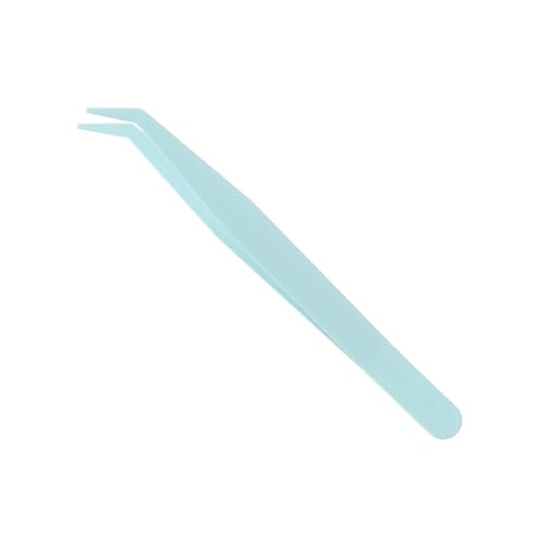 Wimpern-Cluster-Pinzette, gebogene Spitze, tragbare Wimpernverlängerungspinzette, verleiht Ihren Augen einen charmanten Look von Nbhuiakl
