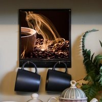 Kaffee Und Bohnen Wandtassenhalter Mit Haken von NchantedGifts