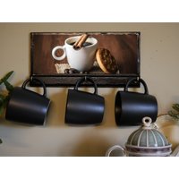 Kaffee Und Keks Mit Haken, Küche Dekor, Wand Kunst Tasse Aufhänger von NchantedGifts