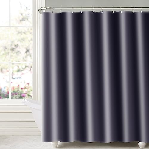 Nchdewui Duschvorhang 120x200 cm Wasserdicht Waschbar Badvorhan, Dunkelgrau Waschbar Polyester Badevorhänge mit 12 Duschvorhängeringen für Badezimmer, Badewanne von Nchdewui