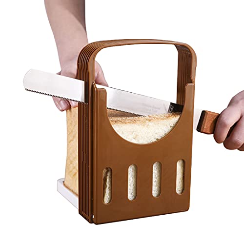 Ncheli Toastbrotschneider,4 Dicke einstellbarer Laibschneider Brot Cut Loaf Toast Slicer Brotschneidemaschine Loaf Slicer von Ncheli