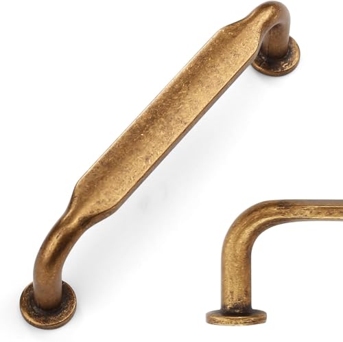 Ndjiloik 6 Stück Möbelgriffe Bohrlochabstand 76mm Türgriff Schrankgriffe Küchengriff Griffe für Küchenschränke Schränke Schubladengriffe Gebürstetes Zinklegierung,Vintage von Ndjiloik