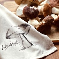 Geschirrtuch Glückspilz, Küchentextilien Handgemacht, Geschenk Unter 20 Euro, Pilzsammler, Bedruckt, Siebdruck von NeLiLuKreativ