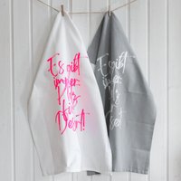 Geschirrtuch Mit Spruch, Geschenk Für Naschkatzen, Geschenkidee Küche, Baumwolle Lustig, Handbedrucktes von NeLiLuKreativ