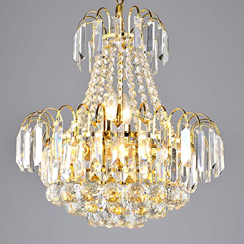 NeNchengLi 60cm Kristall Kronleuchter, LED Licht Deckenleuchte Deckenleuchte Wohnzimmer Gold von NeNchengLi