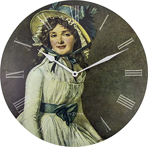 NeXtime Portrait of Mrs Serizy Wanduhren, Metall und Kunststoff, Design, Ø 50 cm von NeXtime