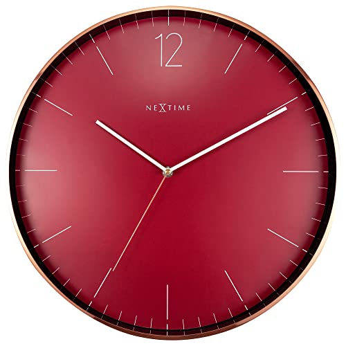 NeXtime 3258RO Wanduhr, Aluminium, Rot, 40cm von NeXtime