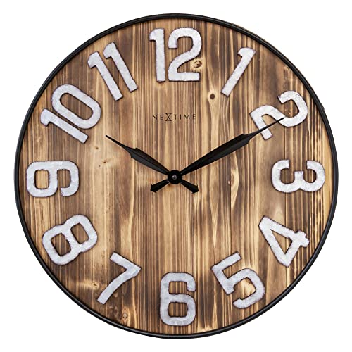 NeXtime 3277BR Wanduhr, Holz, Braun, 50 cm von NeXtime