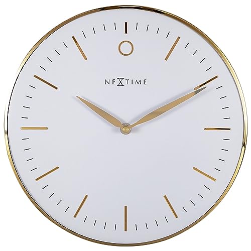 NeXtime Design Wanduhr Silent Weiß 30 cm Glamour Small 3256WI von NeXtime