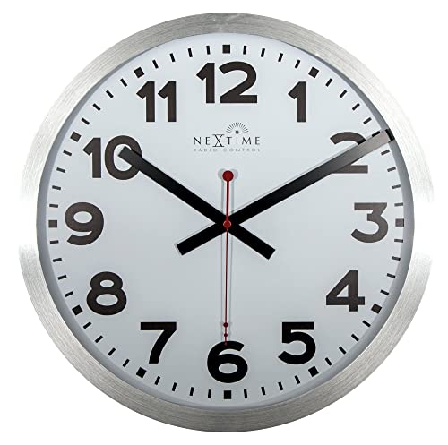 NeXtime Funkuhr Wanduhr Bahnhofsuhr "STATION - RCC", sehr leise, rund, ø 35 cm von NeXtime