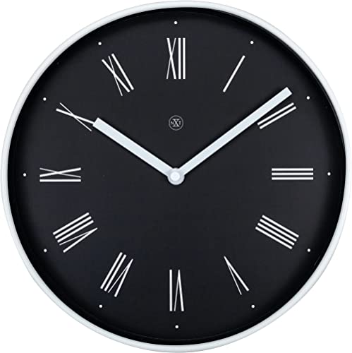 NeXtime Irving Wanduhren, Metall und Kunststoff, Schwarz, 23.4 cm von NeXtime