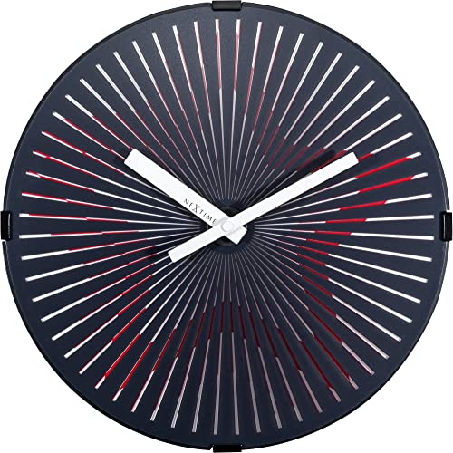 NeXtime Motion Star - Red Wanduhren, Metall und Kunststoff, Rot, 30.5 cm von NeXtime