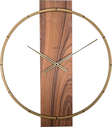 NeXtime Wanduhr "CARL", lautlos, aus Holz, Braun, 58,2 x 50,8 cm von NeXtime