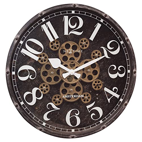 NeXtime Wanduhr mit Getriebe, 50 cm, Schwarz von NeXtime