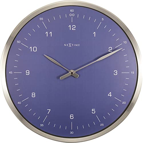 NeXtime 60 Minutes Wanduhren, Metall und Kunststoff, Blau, 30.2 cm von NeXtime