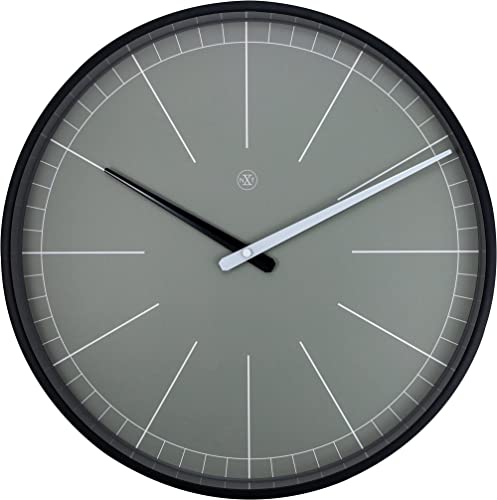 NeXtime Gray Wanduhren, Metall und Kunststoff, Grau, 38.4 cm von NeXtime