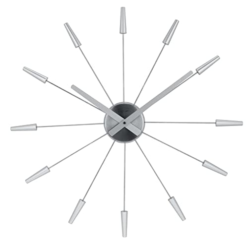 SIGEL NeXtime Wanduhren, Metall und Kunststoff, Silberfarben, Ø 58 cm, 2610ZI von NeXtime