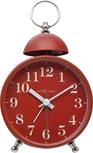 NeXtime 5213RO Wecker, Metall und Kunststoff, Rot, Ø 16 cm von NeXtime