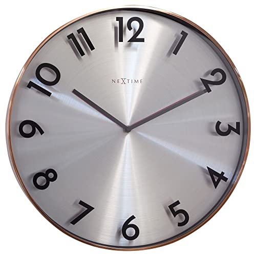 NeXtime Wanduhr Dia. 40cm - Metall Reflection Stille Uhrwerk von NeXtime