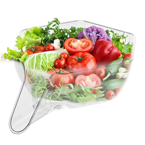 [1/2 Stück] Multi-functional Drain Basket Kitchen Sink, Reissieb Schüssel Mit Siebeinsatz, Küchensieb Sieb Mit Schüssel, Fruit Baskets Multifunktionaler Abflusskorb Küchenspüle, Abtropfsieb Spüle Küch von Neamou