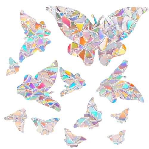 12 Stück Sonnenfänger Fenstersticker, Aufkleber Vogelschutz Fenster, Sonnenfänger Sticker, Regenbogen Fensterfolie Suncatcher Sticker For Window, Prisma Fensteraufkleber Vogelschutz Für Die Vögel 12 Stück Sonnenfänger Fenstersticker, Aufkleber Vogelschutz Fenster, Sonnenfänger Sticker, Regenbogen Fensterfolie Suncatcher Sticker For Window, Prisma Fensteraufkleber Vogelschutz Für Die Vögel von Neamou