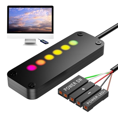 Neamou PC Power Extension - LED-Licht-PC-Netzschalter-Taste | Bequemer PC-Fernstart, praktischer PC-Schalter für Arbeit, Spiel, PC Neamou PC Power Extension - LED-Licht-PC-Netzschalter-Taste | Bequemer PC-Fernstart, praktischer PC-Schalter für Arbeit, Spiel, PC von Neamou