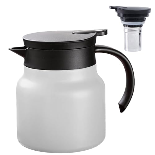 Neamou Thermobecher Kaffee to Go, Heiße Tasse Wärmflasche Groß, 800ml Kaffeebecher Thermosflasche Mit Tea Infuser, Thermoflasche Mit Teesieb, Thermoskanne Für Heiß Getränke, Kaffeetasse Reisebecher von Neamou