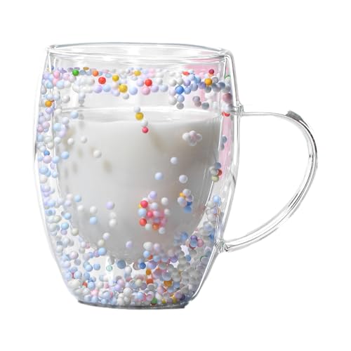 Neamou Thermogläser Doppelwandig Glas Kaffeetassen, Ästhetische Doppelwandige Gläser Mit Henkeln, Doppelwandige Kaffeegläser Kaffeebecher to Go, Teebecher Für Heiße Getränke, Milch, Saft von Neamou