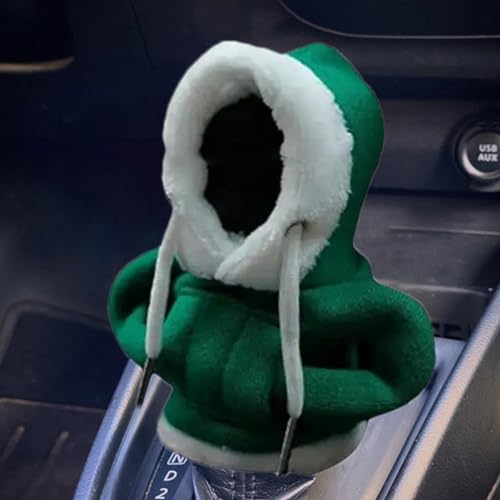 Neamou Schaltknauf Abdeckung Hoodie, Schalthebel Hoodie Weihnachtsdekoration Innen, Auto Schaltknäufe Hoodies, Gangschaltung Überzug Kapuzenpullover, Hoodie Auto-schalthebelabdeckung Weihnachtsdeko von Neamou