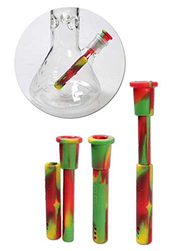 Silikon Chillum Loch-Diffusor Schliff wählbar - Diffusor-Adapter Ausziehbar 10 bis 16 cm (NS19 auf NS14) von Giaeyhm