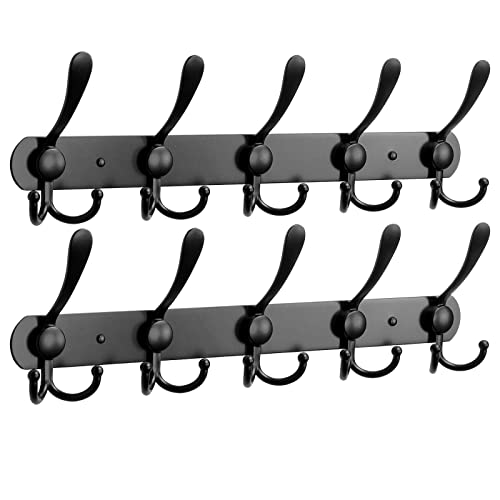 NearMoon Garderobenleiste zur Wandmontage, 2 Stück, robuste Badetuchhaken, Edelstahl, Kleiderhaken für Handtuch, Mantel, Hut, Schlüssel, Badezimmer, Schlafzimmer, Hotel, Eingang (5 Haken, mattschwarz) NearMoon Garderobenleiste zur Wandmontage, 2 Stück, robuste Badetuchhaken, Edelstahl, Kleiderhaken für Handtuch, Mantel, Hut, Schlüssel, Badezimmer, Schlafzimmer, Hotel, Eingang (5 Haken, mattschwarz) von NearMoon