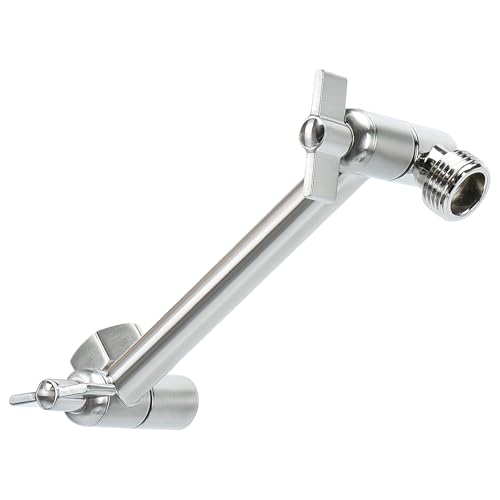 NearMoon Verstellbarer Duscharm, Universalanschluss, Verlängerungsarm, Winkel einstellbar, um das Duscherlebnis zu verbessern, einfach zu installieren, auslaufsicher (12,7 cm, gebürstetes Nickel) von NearMoon