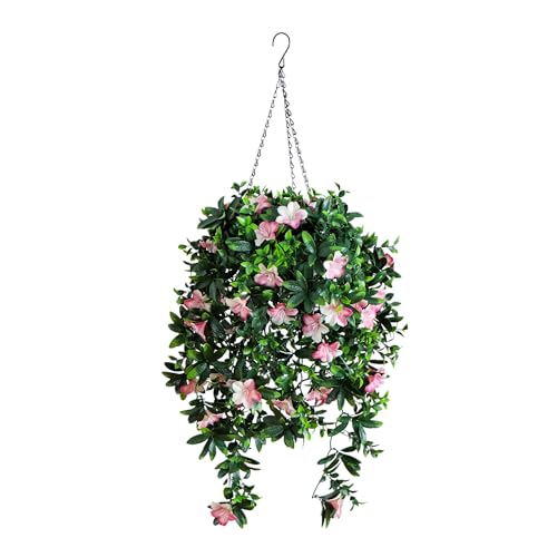 Nearly Natural 86,4 cm UV-beständiger künstlicher Azaleen-Hängekorb – rosa Blüten – für drinnen und draußen Nearly Natural 86,4 cm UV-beständiger künstlicher Azaleen-Hängekorb – rosa Blüten – für drinnen und draußen von Nearly Natural