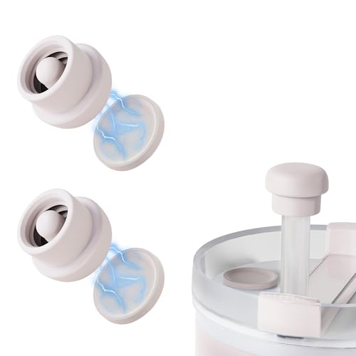 Nearockle 2025 2 pcs Magnetisch Silikon Strohhalm Abdeckung, Kompatibel für Stanley Quencher H2.0 30oz|40oz Cup Yeti Owala Simple Modern Hydro Flash Zubehör (Creme） von Nearockle