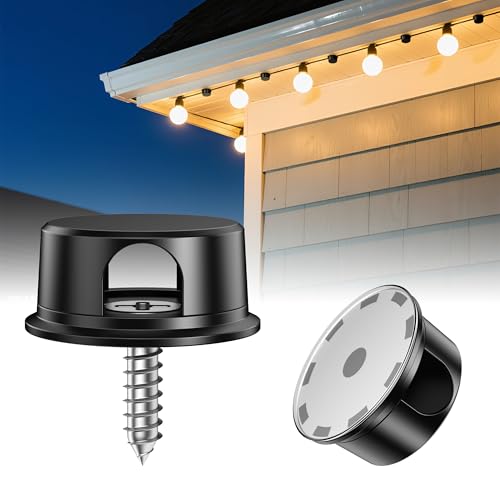 Nearockle Klebehaken Outdoor Lichterkette Wetterfest Weihnachtslichter Kabelklemme für Schwerlast Kabel, Verbesserte Hochleistungs-Wandhalterung für das Netzkabel (25 Stück) von Nearockle