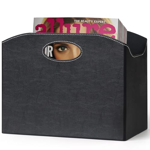 Neateam Zeitungsständer Stehsammler Bürobedarf Stehordner Zeitungskorb Faltbar Briefständer Zeitschriftensammler mit Griff Bücherkorb PU Aufbewahrungskorb - Schwarz Neateam Zeitungsständer Stehsammler Bürobedarf Stehordner Zeitungskorb Faltbar Briefständer Zeitschriftensammler mit Griff Bücherkorb PU Aufbewahrungskorb - Schwarz von Neateam