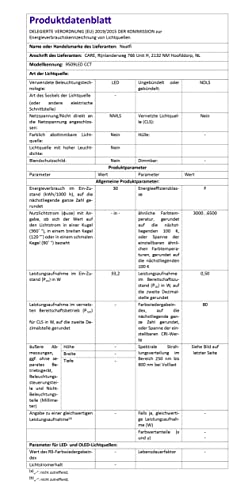 Neatfi (Neues Modell) Schlankes und modernes LED-Schreibtischlampe mit Klemme, 3.000 Lumen, 3000K-6500K, dimmbares Monitorlicht mit 5 Helligkeitsstufen und 5 Lichtmodi (71 CM, Schwarz) von Neatfi