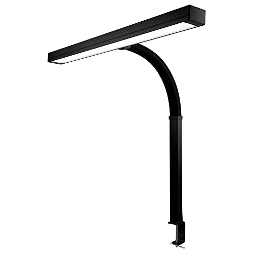 Neatfi (Neues Modell) Schlankes und modernes LED-Schreibtischlampe mit Klemme, 3.000 Lumen, 3000K-6500K, dimmbares Monitorlicht mit 5 Helligkeitsstufen und 5 Lichtmodi (80 CM, Schwarz) von Neatfi