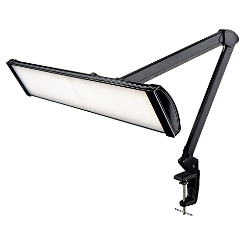 Neatfi 3.500 Lumen Ultra LED-Touch-Control-Arbeitsplatzleuchte, 45W, 66 cm breit, 5 Helligkeitsstufen, 3 Lichtmodi, 540 SMD-LEDs, dimmbar (CCT mit Klemme, Schwarz) von Neatfi