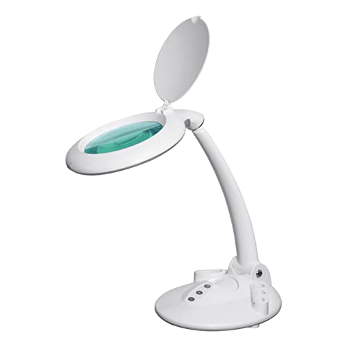 Neatfi Elite LED Lupenlampe mit Staubschutz, 6500K, 5 Dioptrien, 20.000 Stunden Lebensdauer, dimmbar, blendfrei (Weiß, 12.7 CM) von Neatfi