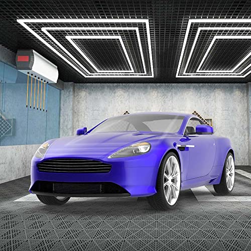 Neatfi LED Autogaragenlicht, 52.800 Lumen, 6500K Farbtemperatur, Ideal für Autoaufbereitung, Garage, Werkstatt und Fitnessstudio (3 Rechtecke, Kaltweiß) von Neatfi