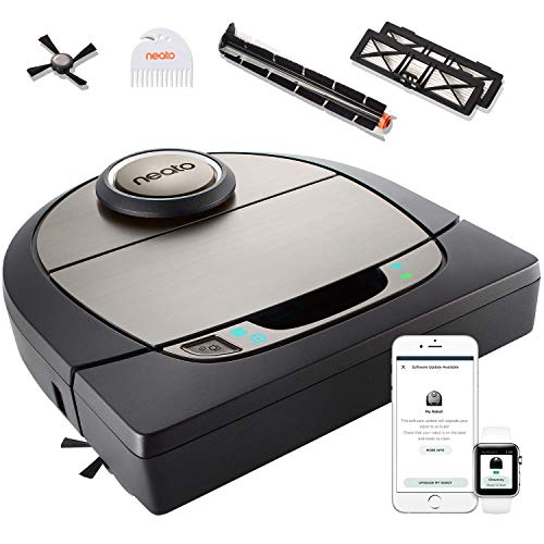 Neato Robotics D7 Saugroboter, Eckenreinigung mit exklusivem Haustierzubehör für Teppiche und Hartböden, App/Alexa kompatibel von Neato Robotics