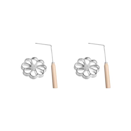 2er-Set Rosetten-Eisen-Formen mit Griff, Waffel-Timbale-Formen, Blume von NeaxgeandX