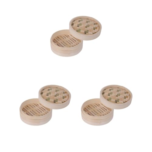 3 Set Bambus Dampfgarer Korb Kocher Gemüse Dampfgarer für Desserts Gemüse Dämpfen 13 cm 3 Set Bambus Dampfgarer Korb Kocher Gemüse Dampfgarer für Desserts Gemüse Dämpfen 13 cm von NeaxgeandX