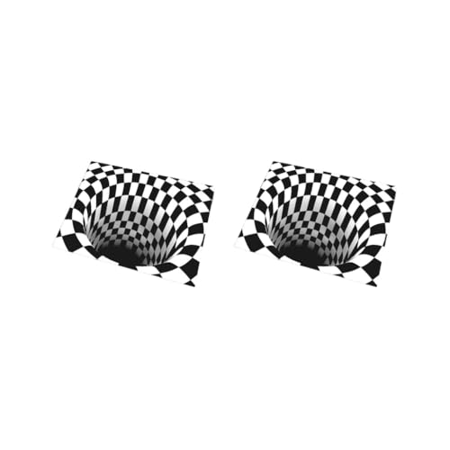 NeaxgeandX 2er-Set 3D-Teppiche mit optischer Täuschung, für Esszimmer, Wohnzimmer, 50 x 80 cm, 50 x 80 cm von NeaxgeandX