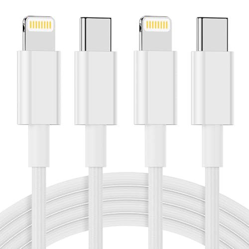 USB C Lightning Kabel [1.8M+1M 2PACK] iPhone Kabel [MFi-Zertifiziert ] iPhone Schnellladekabel Type C auf Lightning Schnellladekabel für Apple iPhone 14/13/12/11/X/XS/XR/8/iPad, Weiß von Nebite