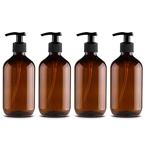 Neborn 4 Stück 500 ml Seifenspender, nachfüllbare Pumpflaschen zum Spenden von Lotionen oder Shampoo 500ML A von Neborn