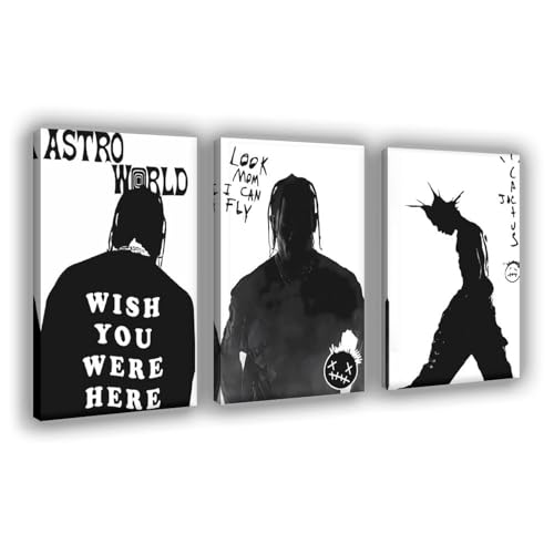 Travis Scott Album Poster 4 Leinwand Poster Wandkunst Dekordruck Bild Gemälde Für Wohnzimmer Schlafzimmer Dekoration Frame-style 16x24inch(40x60cm) von NebulaNova